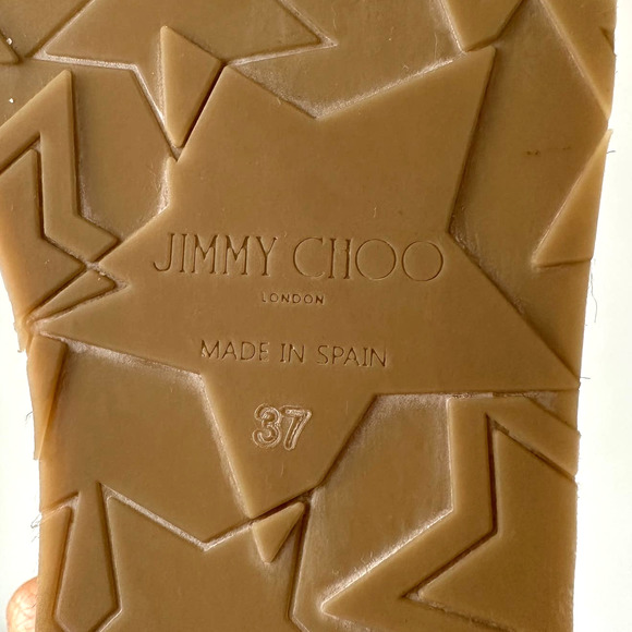 Jimmy Choo Dru Espadrilles Raffia Flats with Pearls in Natural/Black Size 37 - Picture 11 of 16